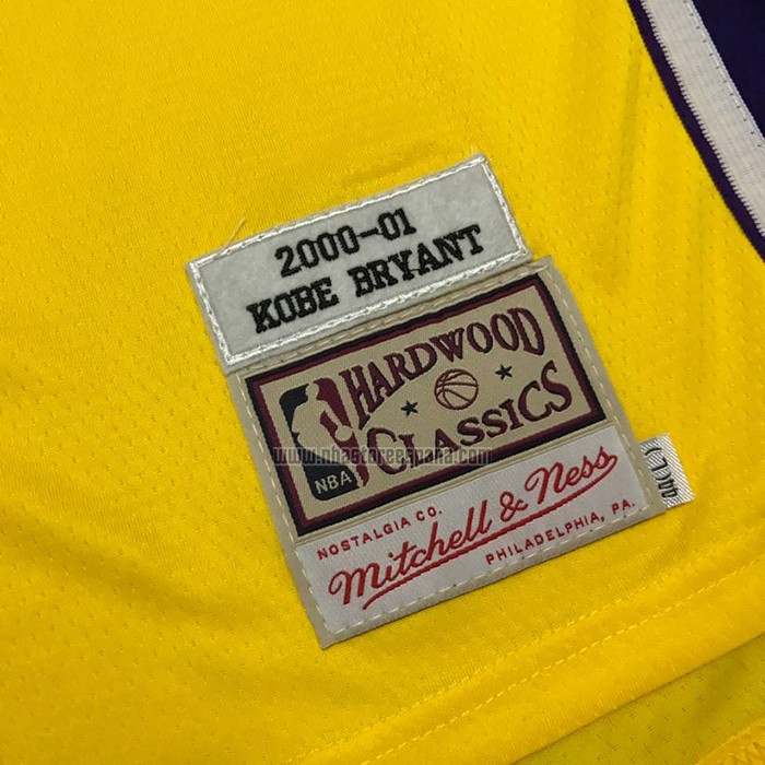 Camiseta Los Angeles Lakers Kobe Bryant NO 8 Icon 1999-00 Finals Bound Amarillo